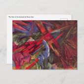 Tierschicksale von Franz Marc, Vintage kubistische Postkarte (Vorne/Hinten)