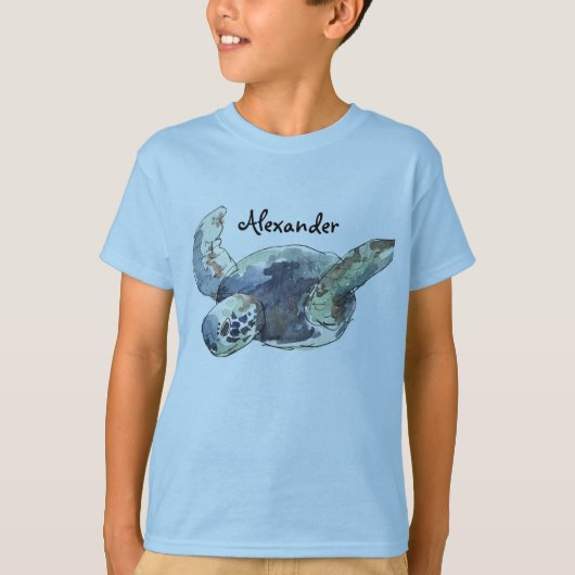 Tierschildkröte das personalisierte T-Stück des T-Shirt (Vorderseite)