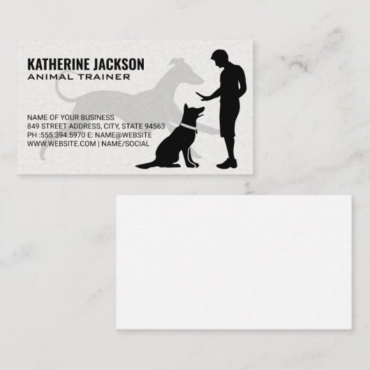 Tierschulung Visitenkarte (Vorne/Hinten)