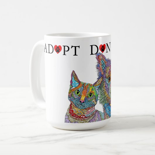 Tierschutz Adoptier Keine Tasse kaufen (Vorderseite Links)