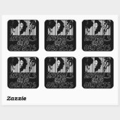 Tierschutz Elefant Löwe Steinbock Tiere Quadratischer Aufkleber (Blatt)