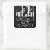 Tierschutz Elefant Löwe Steinbock Tiere Quadratischer Aufkleber (Tasche)