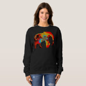Tierschutz Elephant Silhouette Pattern Fillin Sweatshirt (Vorne ganz)