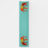 Tierschutz - Fraktal der Elefanten-Silhouette 1 Banner (Vertikal)