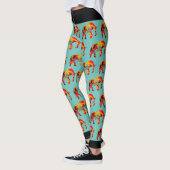 Tierschutz - Fraktal der Elefanten-Silhouette 1 Leggings (Links)