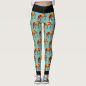 Tierschutz - Fraktal der Elefanten-Silhouette 1 Leggings (Vorderseite)