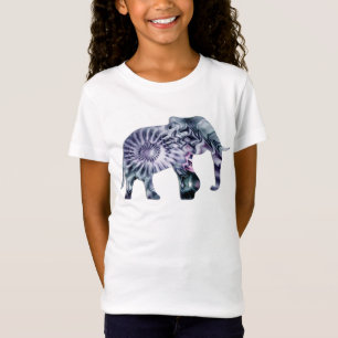 Tierschutz - Fraktal für Elefanten der Silhouette T-Shirt