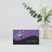 Tierschutz - Fraktal für Elefanten der Silhouette  Visitenkarte (Stehend Vorderseite)