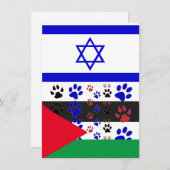 Tierschutz, Israel und Palästina-Karte Dankeskarte (Vorne/Hinten)