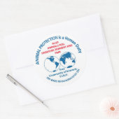 Tierschutz ist eine menschliche Pflicht der FIGU Runder Aufkleber (Umschlag)