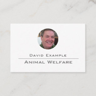 Tierschutz mit Foto des Betriebsinhabers Visitenkarte