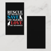 Tierschutz Rett Cat Dog Vet Tech Veterinary Visitenkarte (Vorne/Hinten)