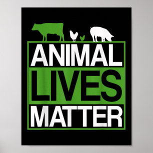 Tierschutz Tierische Lebensweise Vegetarier Umwelt Poster
