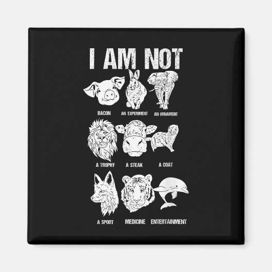 Tierschutz - Vegan Magnet (Vorne)