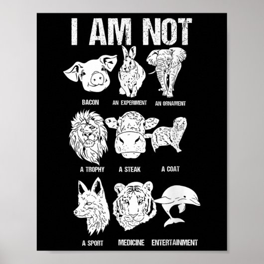 Tierschutz - Vegan Poster (Vorne)