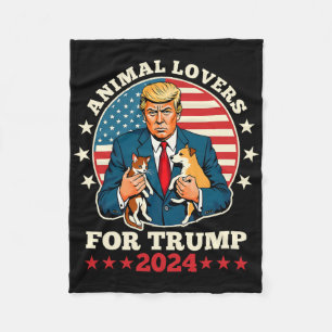 Tierschützer für Trump 2024 Katzen- und Hund-Kampa Fleecedecke