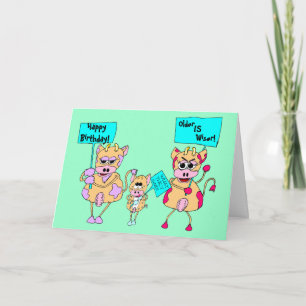 Tierschützer, glücklich zum Geburtstag! Karte