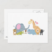 Tierschutzgruppe Weiß Postkarte (Vorne/Hinten)