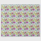 Tierschutzmuster Geschenkpapier (Flach)