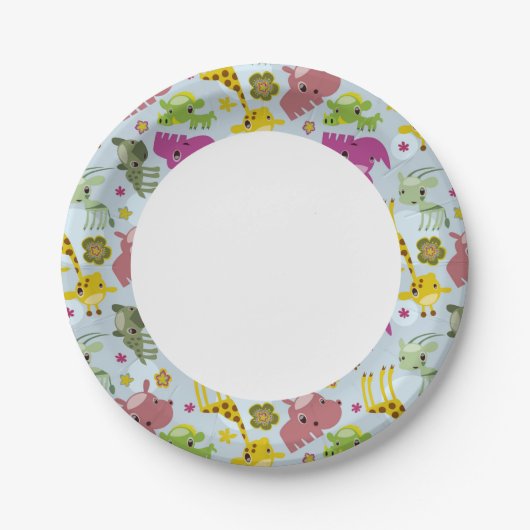 Tierschutzmuster Pappteller (Vorderseite)