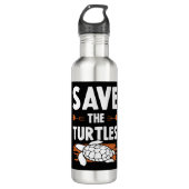 Tierschutzschildkröte Edelstahlflasche (Vorderseite)