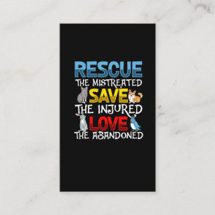 Tierschutzunterstützung Niedlicher Katzen-Kaninche Visitenkarte