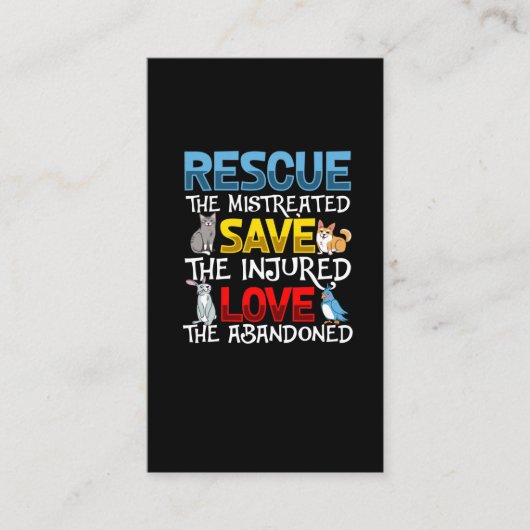 Tierschutzunterstützung Niedlicher Katzen-Kaninche Visitenkarte (Vorderseite)