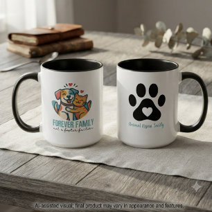 Tierschutzverein Ehrenamtlichen-Dank Zweifarbige Tasse