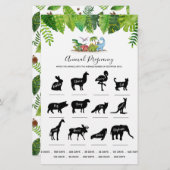 Tierschwangerschaft Dinosaur Baby Duschspiel (Vorne/Hinten)