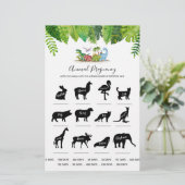 Tierschwangerschaft Dinosaur Baby Duschspiel (Stehend Vorderseite)