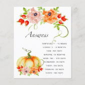 Tierschwangerschaft Pumpkin Baby Duschspiel (Rückseite)