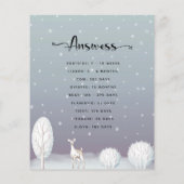 Tierschwangerschaft Winter Baby Showspiel (Rückseite)