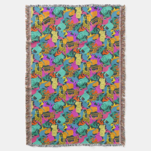 TierSilhouette-Muster Decke (Vorderseite Vertikal)