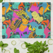 TierSilhouette-Muster Küchentuch (Gefaltet)