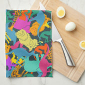 TierSilhouette-Muster Küchentuch (Viertel Falte)