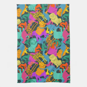 TierSilhouette-Muster Küchentuch