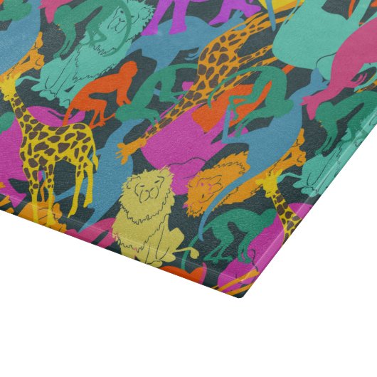 TierSilhouette-Muster Schneidebrett (Ecke)