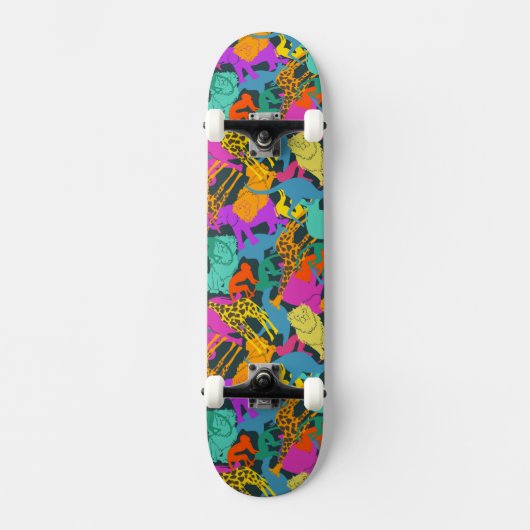 TierSilhouette-Muster Skateboard (Vorderseite)