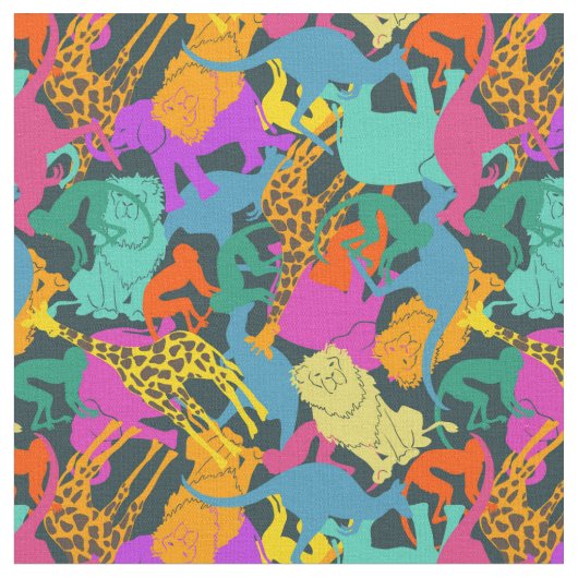 TierSilhouette-Muster Stoff (Nahaufnahme)