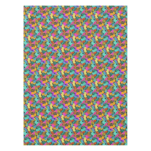 TierSilhouette-Muster Tischdecke (Vorderseite)