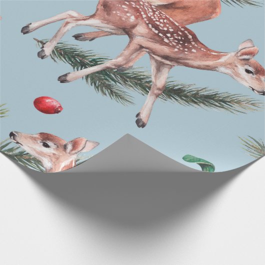 Tierskizze mit Wildkiefernzapfen und Zwillingsrind Geschenkpapier (Ecke)