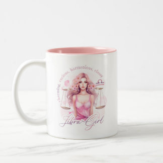 Tierskreiszeichen Waage Mädchen Feminine Astrologi Zweifarbige Tasse