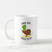 Tiersonnen quacken mich bis zum lustigen Duck Puff Kaffeetasse (Links)