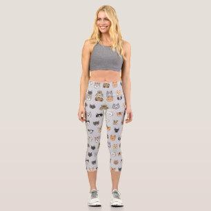 Tierspass: Hunde bei Katzen Doodle Mix Capri Leggings