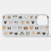 Tierspass: Hunde bei Katzen Doodle Mix Case-Mate iPhone Hülle (Rückseite (Horizontal))