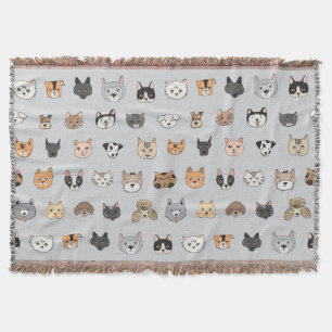 Tierspass: Hunde bei Katzen Doodle Mix Decke