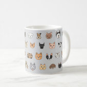 Tierspass: Hunde bei Katzen Doodle Mix Kaffeetasse (VorderseiteRechts)