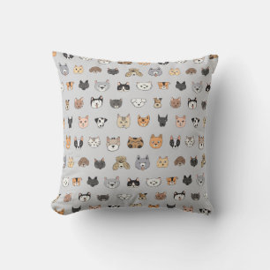 Tierspass: Hunde bei Katzen Doodle Mix Kissen
