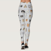 Tierspass: Hunde bei Katzen Doodle Mix Leggings (Rückseite)