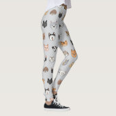 Tierspass: Hunde bei Katzen Doodle Mix Leggings (Rechts)